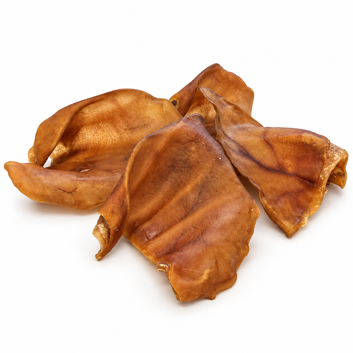 Three pig ear dog chews